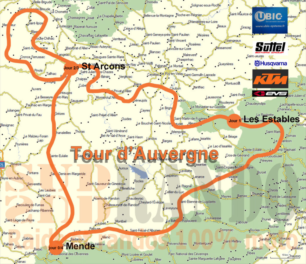 balade moto auvergne, tour enduro auvergne